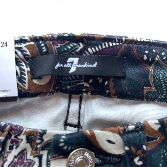 NWT 7 For All Mankind Paisley Ankle Pants - Multicolor - Picture 8 of 10